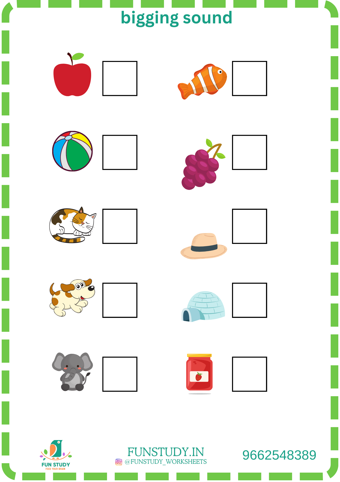 beginning sound worksheet for preschoolers